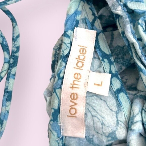 Love The Label Azalea Blue Tiered Ruffle Maxi Dress Womens Size Large - Picture 10 of 16